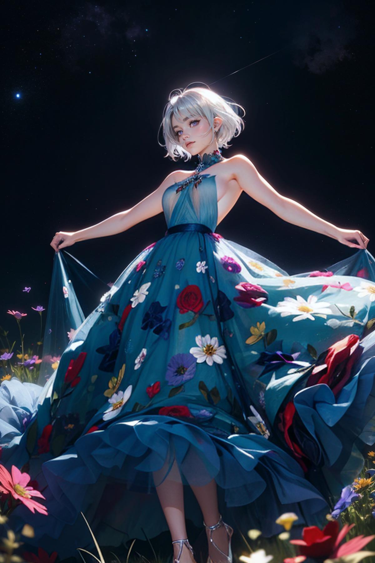 Blue & Flower Dress image by Arkaivist