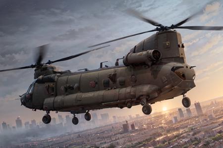 analog gloomy aerial photo of a black (Chinook helicopter, <lora:ch1n00k:0.8>), ((nighttime)), (flying low through a (city on fire)), city ruins, (urban combat), ((explosions in the background)), High Detail, Sharp focus, (photorealism), realistic, best quality, 8k, award winning, dramatic lighting, epic, cinematic, masterpiece, rim light, (action movie), ambient fog:1.5, war,  depth of field, dutch angle, motion blur,