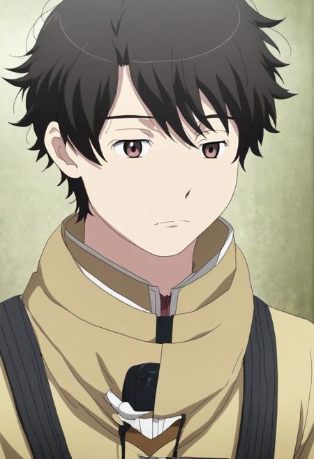 high resolution, solo, best quality, 1Boy, Inaho Kaizuka, Black Hair, horrorcore, OverallDetail