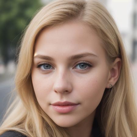 beautiful young woman portrait photo,realistic face,realistic eyes, blonde hair, realistic very light freckles on face, light brown eyes, dutch influencer, instagram model, very slightly rough skin, realistic portrait, realistic ambience light, light makeup, large breasts