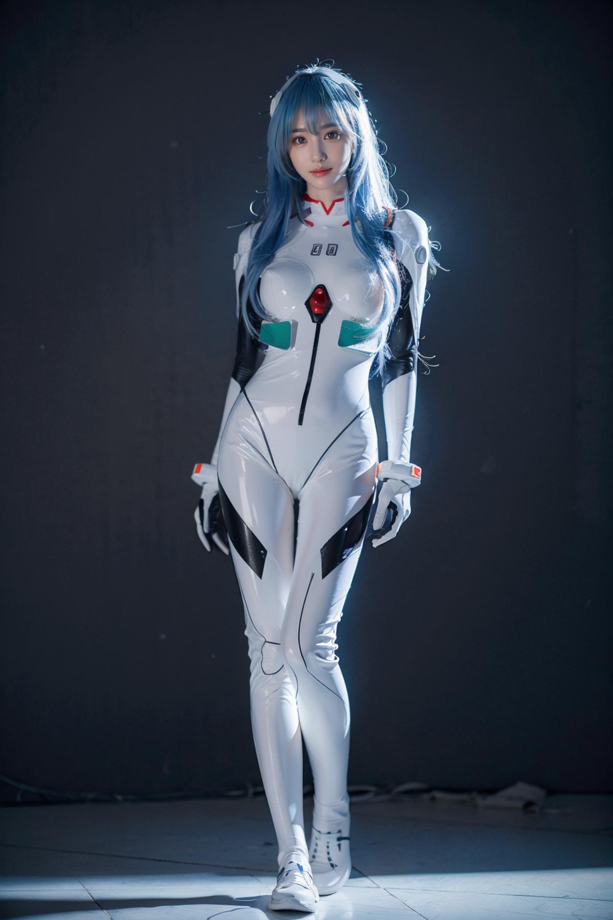 [Realistic] <EVA> Ayanami Rei long hair plugsuit cosplay costume |《EVA》绫波丽 长发 战斗服 cos 服 image by cyberAngel_