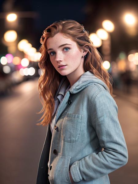 JosieDeo1SD RAW photo, a portrait photo of 25 y.o swedish woman in casual clothes, night, city street, (high detailed skin:1.2), 8k uhd, dslr, soft lighting, high quality, film grain, Fujifilm XT3