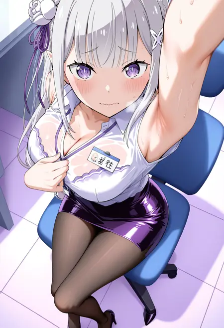 Pantyhose Upgrade Fine Fabric | White & Black | Spread Toes | Multi Concept | illustriousXL