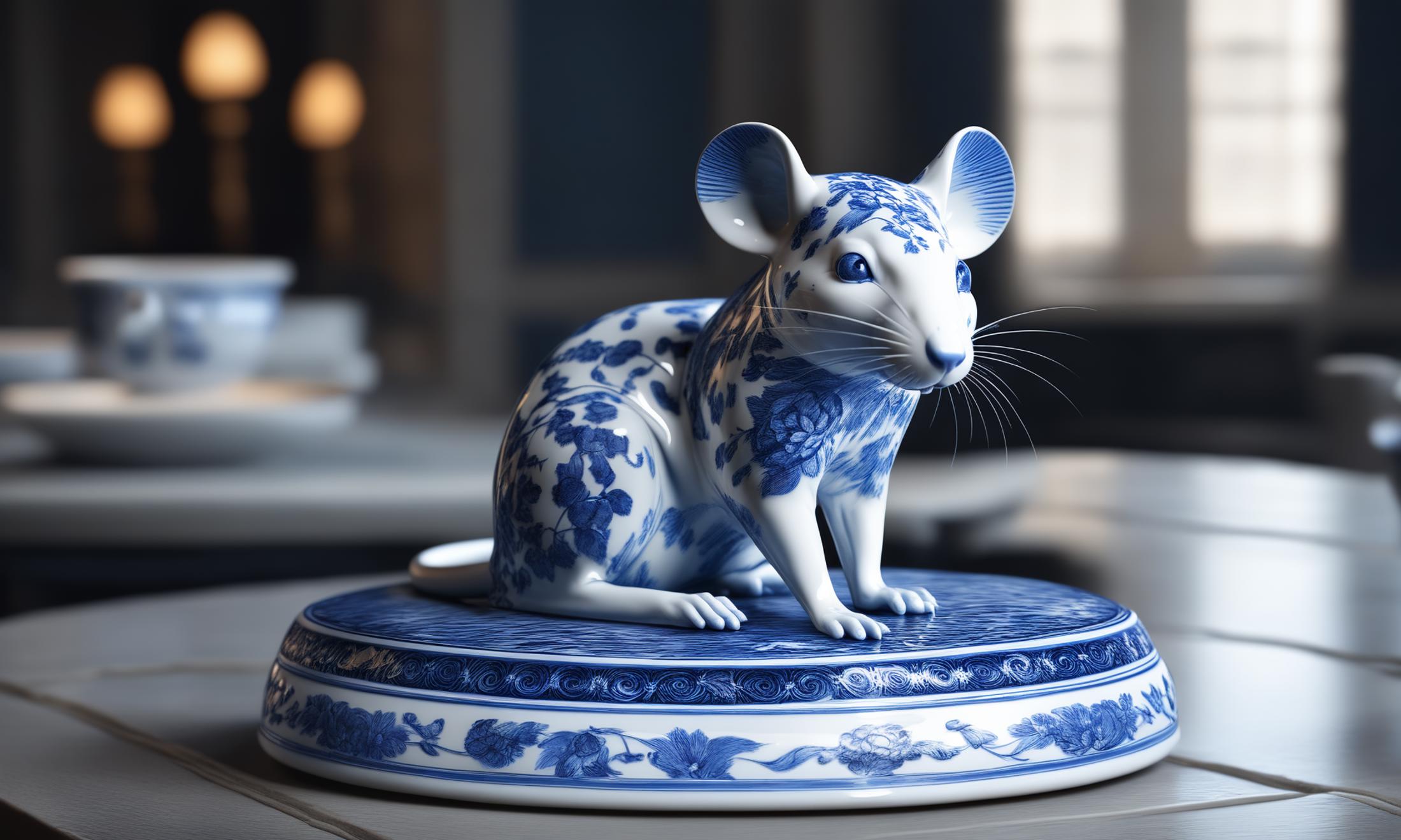 XL Realistic blue and white porcelain art style image by comingdemon