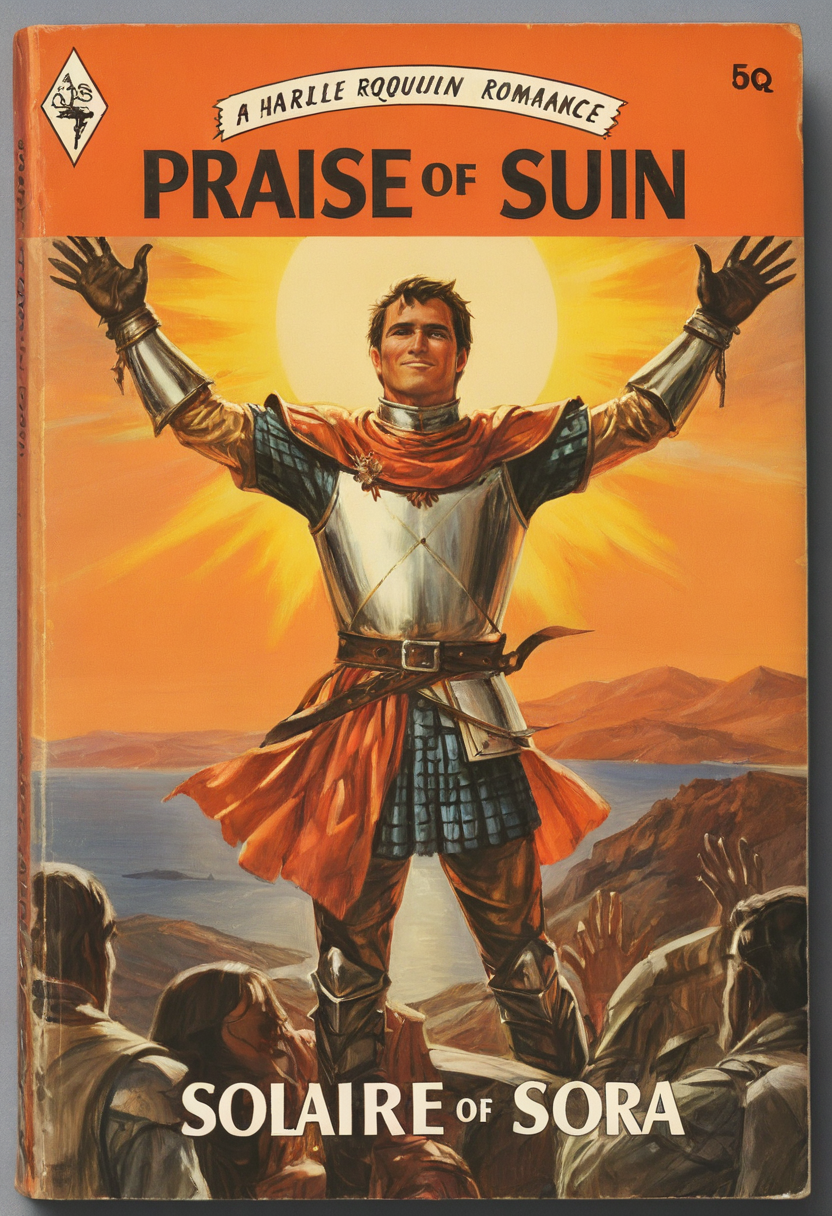 book_cover_of_a_harlequin_romance_novel_book_cover_of_a_vintage_romance_novel_called__praise_the_sun___depicting_solaire_of_astora_from_dark_souls_with_both_hands_stretched_up_-_100x100_2065522544.png