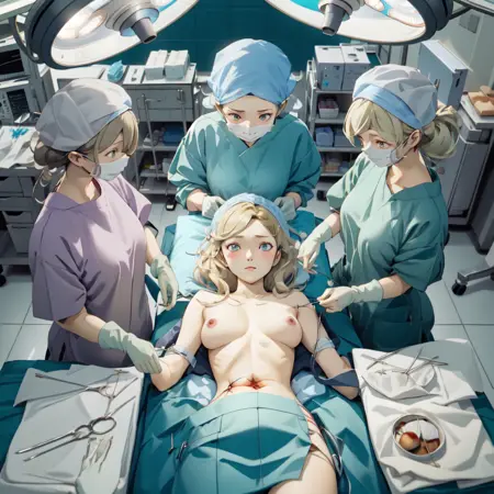 Multi-Girl Surgery Scene