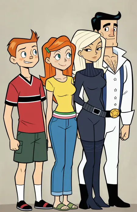 4in1: Riley - Todd - Agent K - Dick Daring ~ The Replacements (Cartoon) [IL Commission]