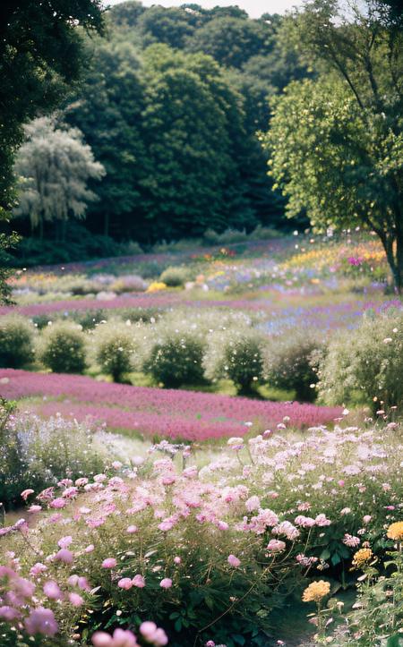 analog film photo ((best quality)), ((masterpiece)), (detailed), 8K, vibrant flower garden in full bloom, diverse species of flowers, rich and varied colors, butterflies and bees hovering, dew-covered petals, (sunlit:1.3), (soft bokeh background:1.4), peaceful and serene atmosphere, intricate details of leaves and petals, in the style of Claude Monet, low-angle shot.
<lora:epi_noiseoffset2:1> . faded film, desaturated, 35mm photo, grainy, vignette, vintage, Kodachrome, Lomography, stained, highly detailed, found footage