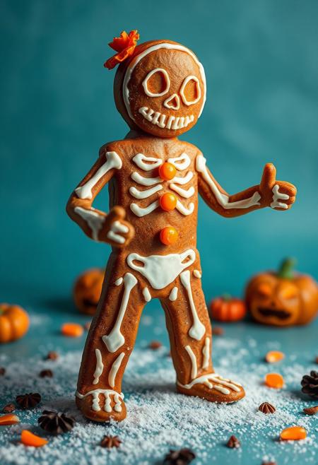 Gingerbread man hallowen skeletor