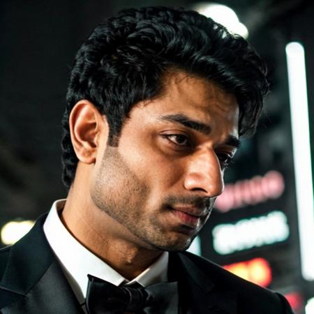 DSLR photo of awaisjafar person using a tuxedo.face side portrait.in blade runner.daylight.professional photography.high resolution.detailed photo.RAW.still film.f/16.uhd.hdr.4k <lora:awaisjafar_40050:1>