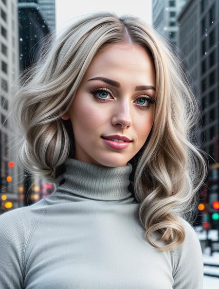 beautiful woman (1ucyc4t:.99), beautiful hair, winter New York, elegant, snowing, natural skin texture, (fashionable fur coat), (((turtleneck))), sunset, cute smile, 24mm, 4k textures, soft cinematic light, adobe lightroom, photolab, hdr, intricate, elegant, highly detailed, sharp focus, ((((cinematic look)))), soothing tones, insane details, intricate details, hyperdetailed, low contrast, soft cinematic light, exposure blend, hdr, faded, <lora:more_details:.6>, <lora:wowifierV3:.6>