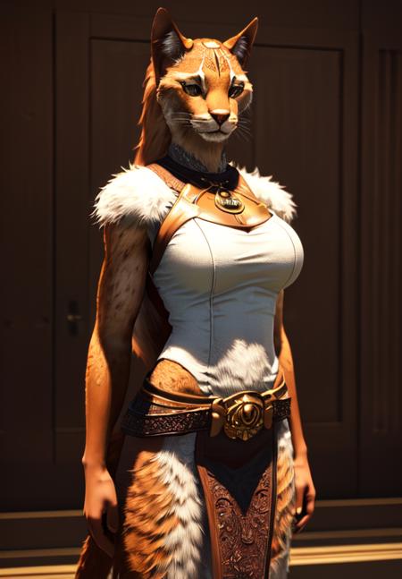 sfw, <lora:Khajiit-Female:0.8>, Khajiit-Female, 1girl, solo, body fur,, (masterpiece, best quality, absurdres, detailed, ultra-detailed:1.3), attractive, (trending on CGSociety, trending on pixiv, contest winner:1.3)