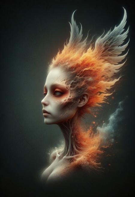 A flaming heart on thin coral-milky wings, shimmering micro, Nicoletta Ceccoli style, Craola style, Andy Kehoe style combined with bold Russ Mills graphics, acrylic, impasto. extraordinary delicacy, transparency, radiance, spring glass. Highly detailed cinematic lighting, 8K resolution, correct anatomy, high quality, Artstation, perfect centered composition. Tolira.