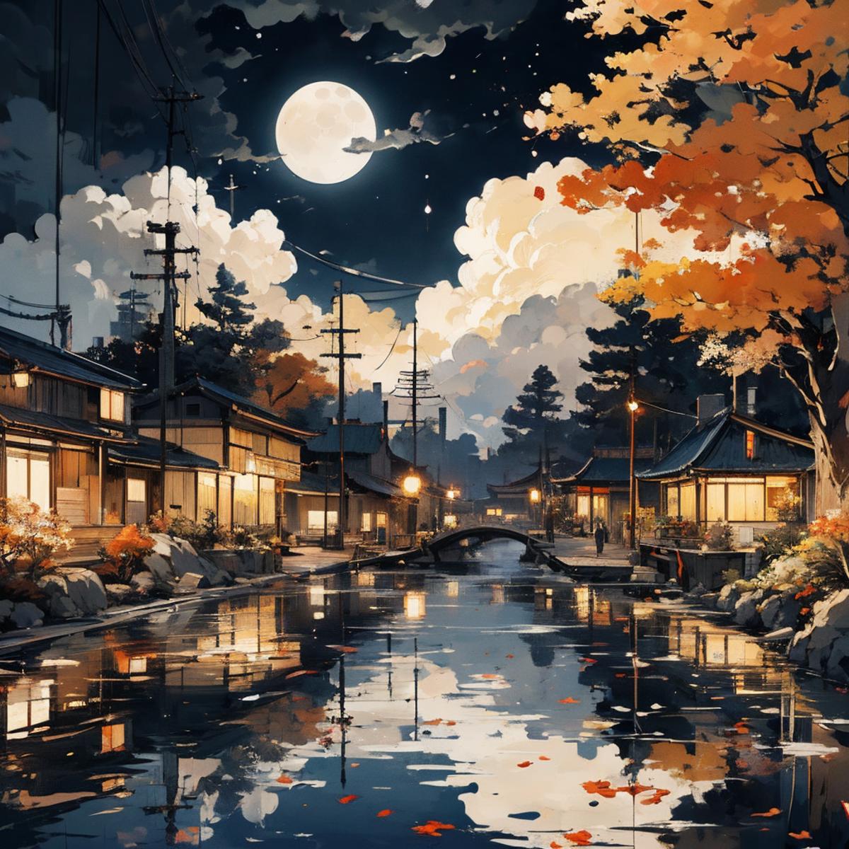 秋之寂语Scene illustrations of cool autumn - v1.0 | Stable Diffusion LoRA ...