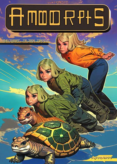 animorphs,  Terra_dc,  <lora:Terra_dcV2:0.8> turning into a Russian Tortoise,  <lora:Animorphs-09:1>