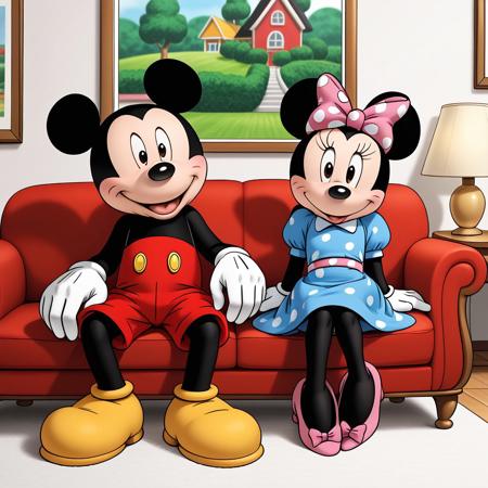 Mickey and Minnie together. V1