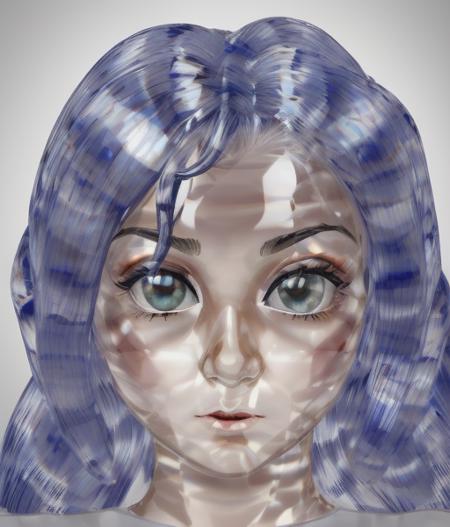 <lora:IbisCrystal:0.6> <lora:GlassMode:0.5> a girl made of crystal