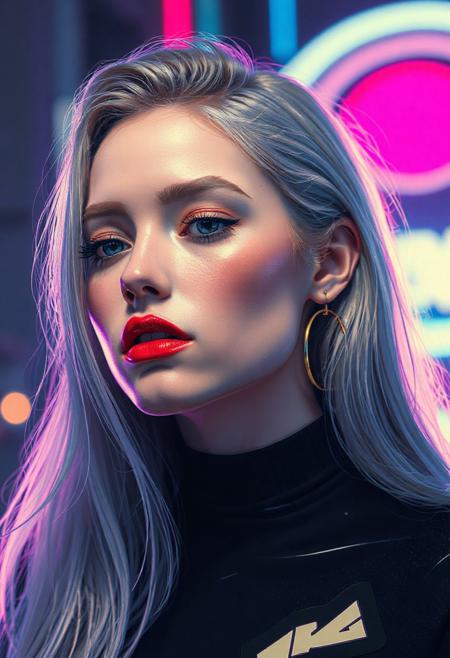 high quality design aesthetics, synth pop, detailed, pop album cover, beautiful young white woman