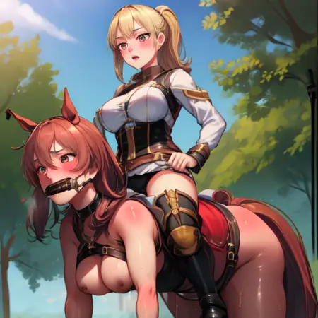 ponygirl riding