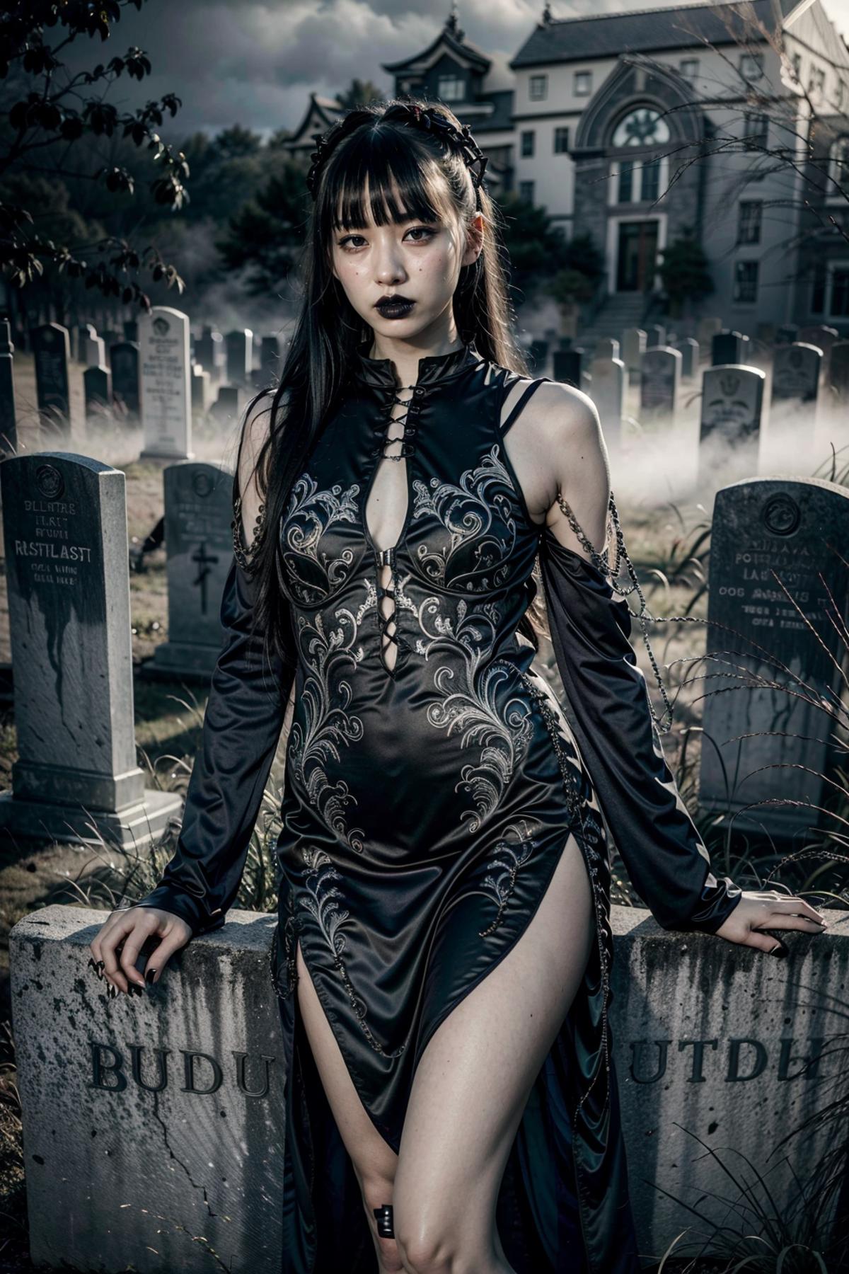 Halloween Attire | Goth Dress - by EDG image by feetie