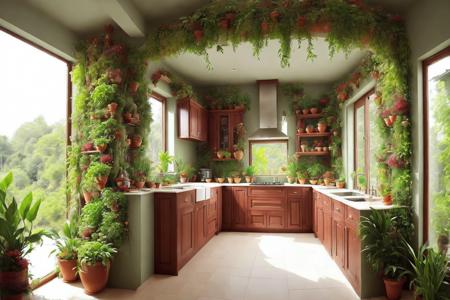 plant_style,  a kitchen<lora:PlantStyle:1:ALL> ,masterpiece, best quality