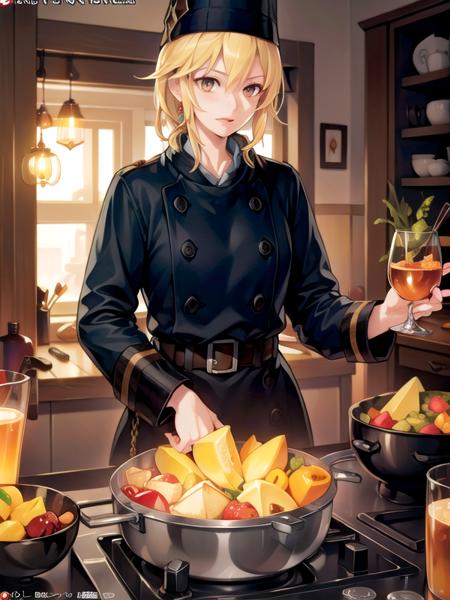 (hyper extreme detailed),(masterpeace),(hyper extreme),(photorealistic),CG,(colour:1.2), beautiful lighting,light from the front,official art, solo,standing, <lora:femal_chef:1>,femal_chef,