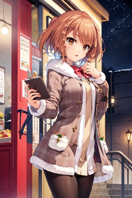 masterpiece, best quality, Korona Kusakabe, winter outfit, christmas night <lora:Korona:0.8>