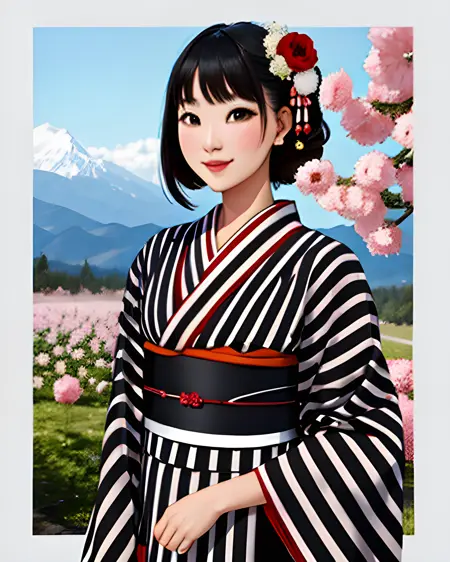 Striped Kimono
