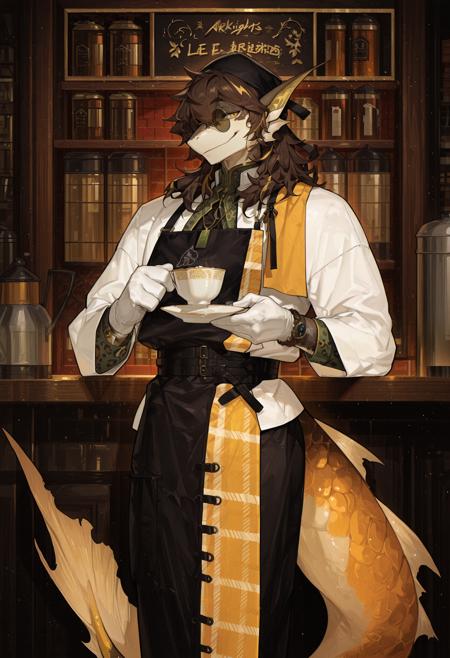 Lee (Arknights) "Remedy in a Cup of Leung Cha" | Cafe Outfit [Illustrious] V1