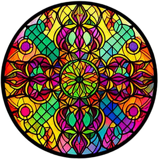 Stained glass circle image by simpledit