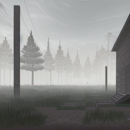 <lora:STALCRAFT:1> , forest , buildings , AUG