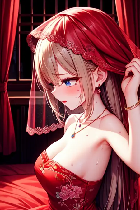 cloth over head / fabric over head