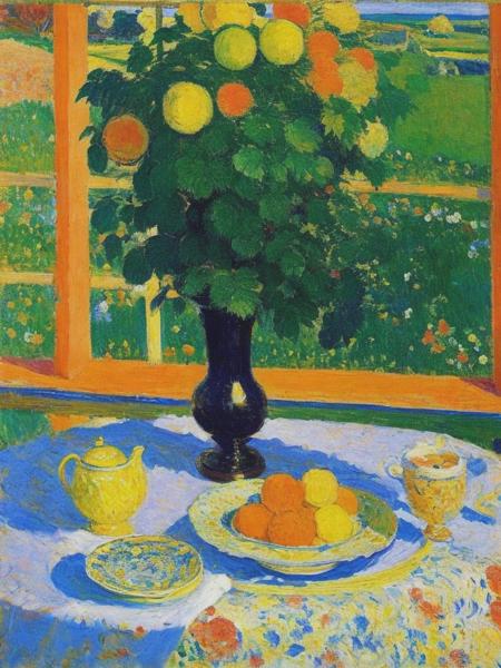 <lyco:PierreBonnard:1.0> still life by cuno amiet and pierre bonnard and george forster