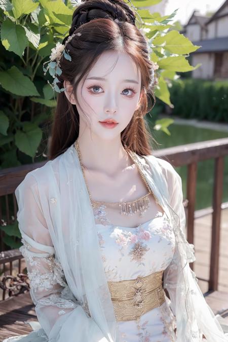 <lora:flowergirl:0.9>,ulzzang-6500-v1.1,(raw photo:1.2),((photorealistic:1.4))best quality ,masterpiece, illustration, an extremely delicate and beautiful, extremely detailed ,CG ,unity ,8k wallpaper, Amazing, finely detail, masterpiece,best quality,official art,extremely detailed CG unity 8k wallpaper,absurdres, incredibly absurdres, huge filesize, ultra-detailed, highres, extremely detailed,beautiful detailed girl, extremely detailed eyes and face, beautiful detailed eyes,cinematic lighting,1girl,see-through,looking at viewer,outdoors,arms behind back