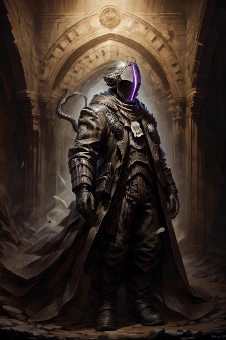 score_9, score_8_up, 8, score_7_up, solo,  
fantasy style, masterpiece, 8k, dynamic pose, 20 y.o, <lora:Fantasy_Classes_SD:1>,

(Dungeons and Dragons) Thorough, analog style, eye focus, highest quality, (highly detailed skin), full body, photo of a exquisitely beautiful,

BREAK
artificer, bdsks, bfsks, Bondrewd is a tall man sporting mostly black clothing, with a long coat and a suit. He always covers his face with a black helmet which includes a gap in the middle where violet light shines through. His second body also has a lizard-like tail, which originates from the Artifact Third Works.

His White Whistle is sculpted into the shape of two hands clasped together and is activated by rubbing instead of blowing into it, as it would be impractical to use while wearing his mask.

sharp focus, dappled lighting, (backlighting:0.7), film grain, photographed on a Sony A7R IV, 18mm F/1.7 cine lens, (highly detailed, intricately detailed), 8k, HDR, seductively posing

BREAK
(EyesHD:1.2), (4k,8k,Ultra HD), masterpiece, best quality, ultra-detailed, very aesthetic, sharp focus, depth of field, ray tracing, best lighting, detailed illustration, detailed background, cinematic, 
BREAK 
detailed background, dynamic action image,

BREAK
oil painting, BadDream, negative_hand, NEG_EMBED_STABLE_YOGI_V3, FastNegativeV2, AissistV2
(detailed:1.3), (sharp focus:1.1), medieval style, (expressive face:1.2),,