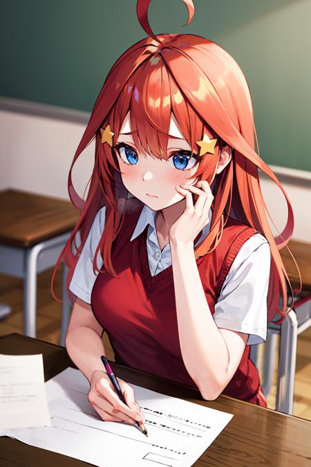 Nakano yotsuba, 5-toubun no hanayome, school uniform, short hair