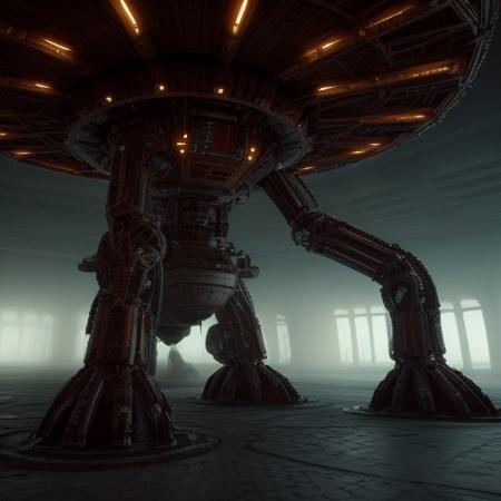 stretch, Sharp image, 4k, 8k, Detailed and Intricate, Cinematic, Dynamic Lighting, 
OverallDetail,  ultra detailed, ultra resolution, vault, no people, fully generated, amazing, beautiful, highest quality, detailed technology, machinery, futuristic, perfect, 4k definition, megalophobia