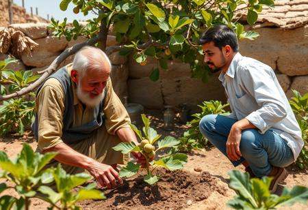 In a small, sun-drenched village, an old man carefully plants a fig tree in his garden. A young man, observing with a mix of curiosity and skepticism, approaches him and asks, “Why are you planting such an old fig tree? You’ll never get to eat its fruits.”
The old man, his face weathered by years of experience and wisdom, looks up with a wry smile and replies, “Maybe you should focus on minding your own business instead of worrying about mine.”