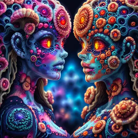 Single Image Lora Test - Psychedelic / Fungal skin
