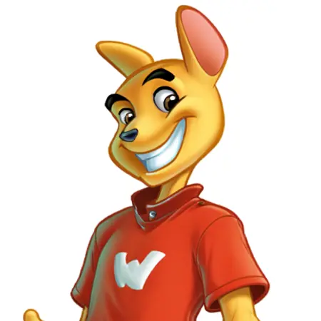 Walibi the kangaroo mascott 2