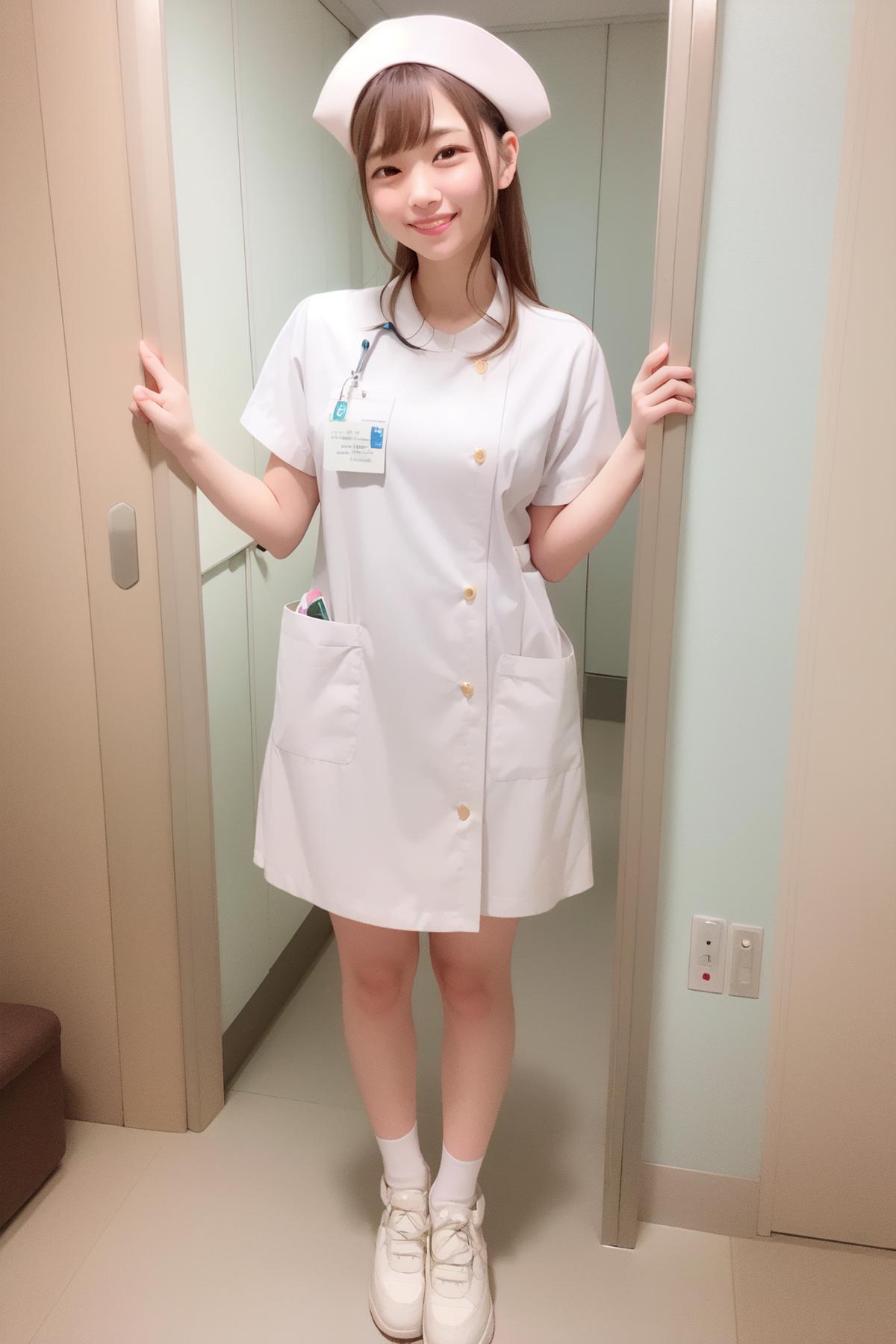 Nurse uniform, One-piece, Japanese style image by phageoussurgery439