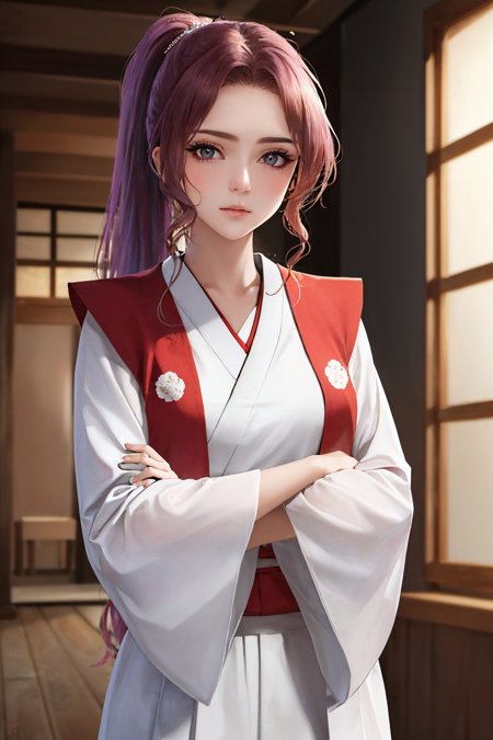 tpmeira ponytail hair ribbon japanese clothes kimono wide sleeves