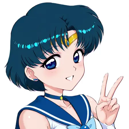 Sailor Mercury black dog style