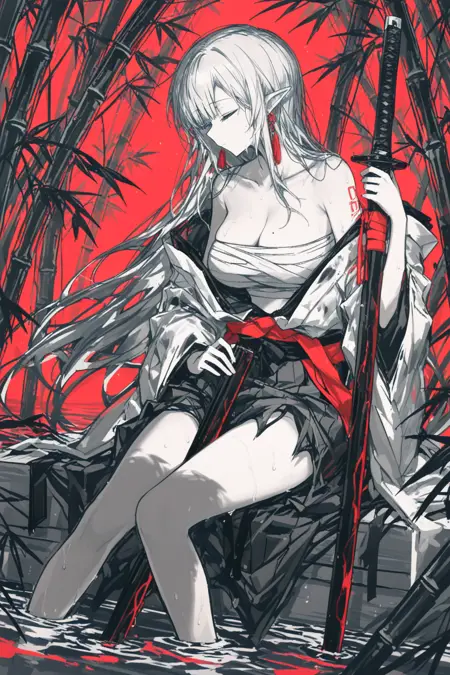 [NoobAI-XL V-Pred]"Scarlet Gothic" style|"猩红哥特"风格