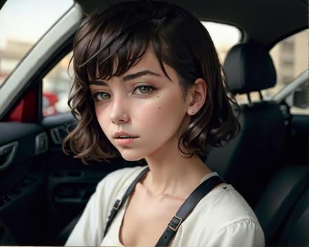 8k uhd  RAW, analog  photo style of

Car
1girl,  upper body  portrait, sweatshirt Black buzz cut 
hair between eyes Wallets  Violet Ombre Brows 
anime screencap,  
hyperrealism, photorealism, 

,best quality,masterpiece,highly detailed,ultra-detailed,
, high detailed skin, skin details, sharp focus, volumetric fog, 8k uhd, dslr, high quality, film grain,by Diane Arbus ,