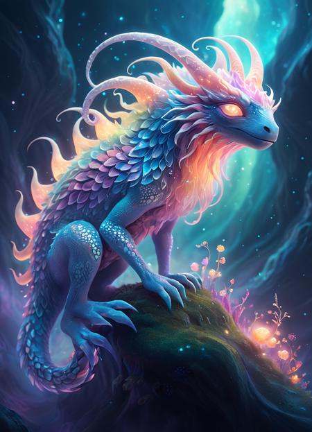A highly detailed, whimsical digital painting with a magical and mysterious atmosphere. The main subject impossible creature creature is depicted with vivid, layered colors and intricate textures, surrounded by soft, diffused lighting that casts an ethereal glow. The style features organic shapes, stylized design elements, and a fantasy aesthetic. The background is muted and abstract, enhancing the focus on the main subject with a dreamlike, otherworldly feel, A highly detailed, whimsical digital painting with a magical and mysterious atmosphere. The main subject impossible creature creature is depicted with vivid, layered colors and intricate textures, surrounded by soft, diffused lighting that casts an ethereal glow. The style features organic shapes, stylized design elements, and a fantasy aesthetic. The background is muted and abstract, enhancing the focus on the main subject with a dreamlike, otherworldly feel, cinematic, dramatic ambient light, divine, magic, mystical, awarded, perfect quality, very inspirational, rich surreal, beautiful dynamic, vibrant color, epic composition, creative, positive, innocent, glorious, meaningful, pure, unique, thought, fine detail, extremely attractive, inspiring, wonderful, fabulous, majestic, modern, futuristic