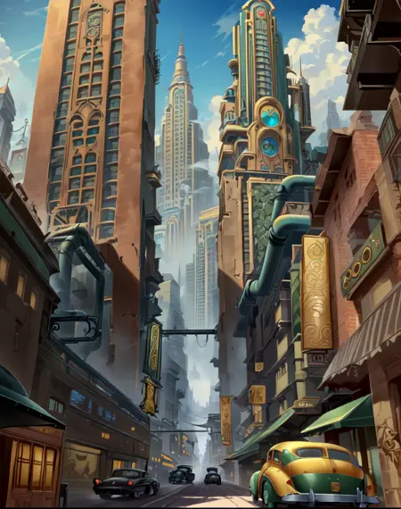 Dieselpunk (Architecture) (SDXL) (AD)
