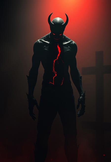 A monstrous, gothic antihero, where their hyper-detailed body is cracking apart, melting into surreal ink-streaked shadows, as if emerging from a fever dream., minimalistic symmetry, black and dark orange tones, red spotlight, light leak effect, photography, photorealist style, night scenery, whimsicalcore aesthetic, cinematic lighting, moody contrast, surreal ambiance, atmospheric glow, fine details, dreamlike composition, mysterious elegance