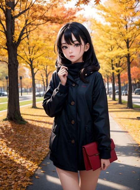 1girl, autumn