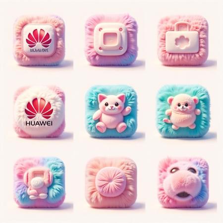 DE_3D Fluffy Texture_App Icon Design v1.0